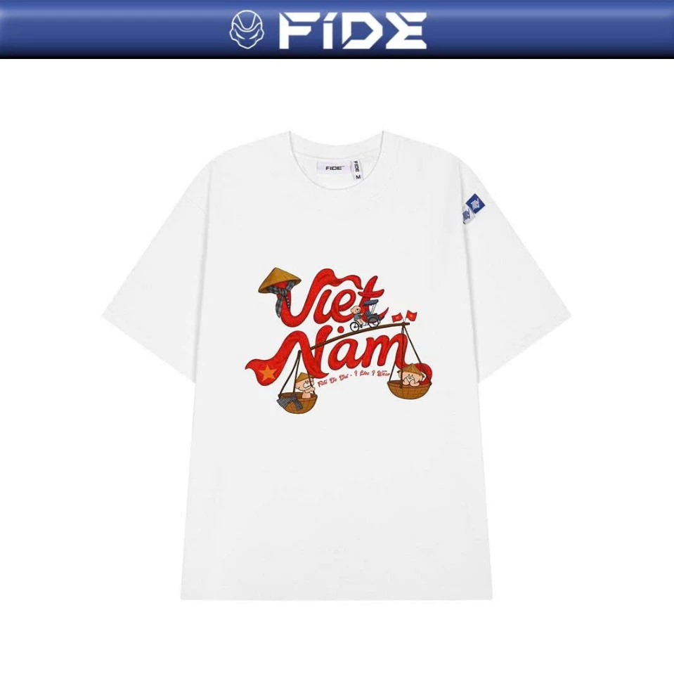 Áo thun FIDE Việt Nam phông unisex form rộng local brand nam nữ cổ tròn oversize - AT202