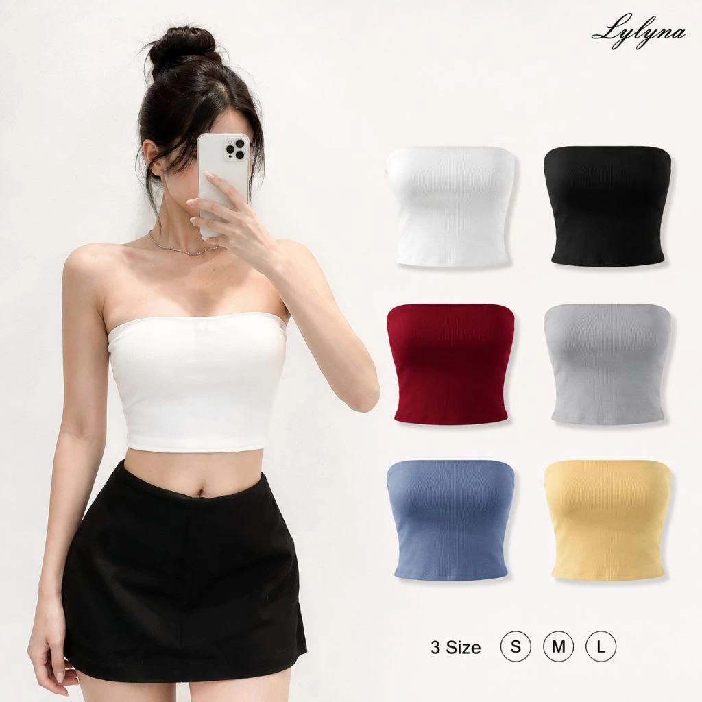 (XẢ HÀNG) Áo ống quây ngang không dây, áo bra nhiều màu size S,M,L chất cotton mềm mịn co giãn - LYLYNA A035