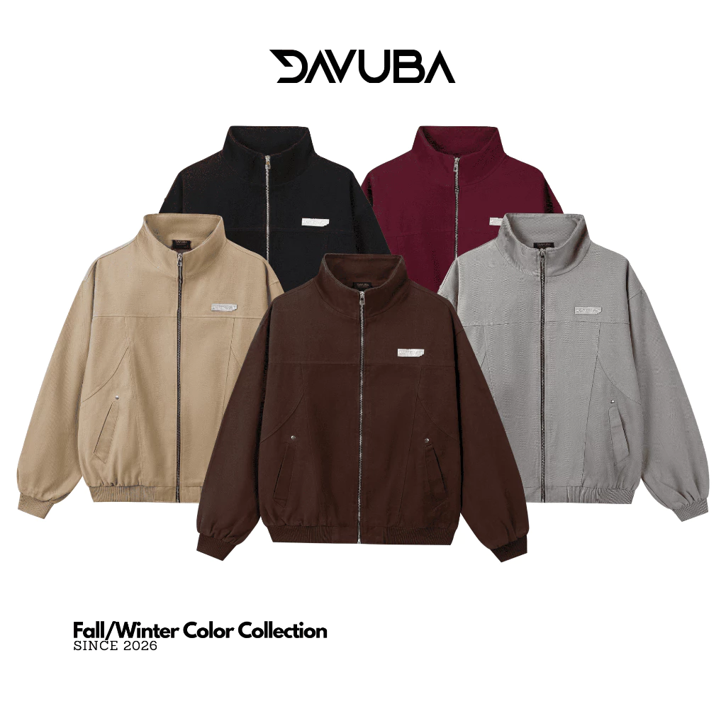 DAVUBA - [Deal Mở Bán] Áo Khoác Kaki Premium Collection Form Rộng 2 Lớp Lót Lụa Unisex Nam Nữ SM201