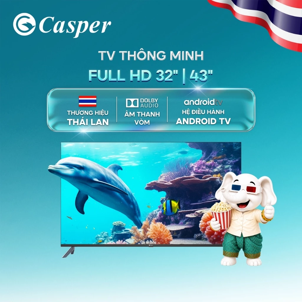 Smart Android Tivi Casper 32 inch - HD/Full HD - E32HAC110 - Bảo hành 2 năm - Chính hãng