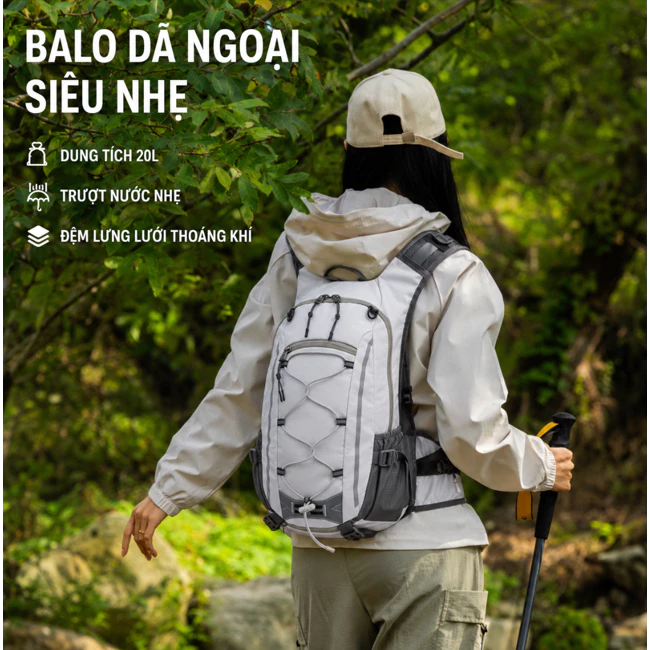 Balo Thể Thao Siêu Nhẹ Chống Nước Đi Phượt, Túi Đeo Vai Leo Núi Chuyên Dụng A18