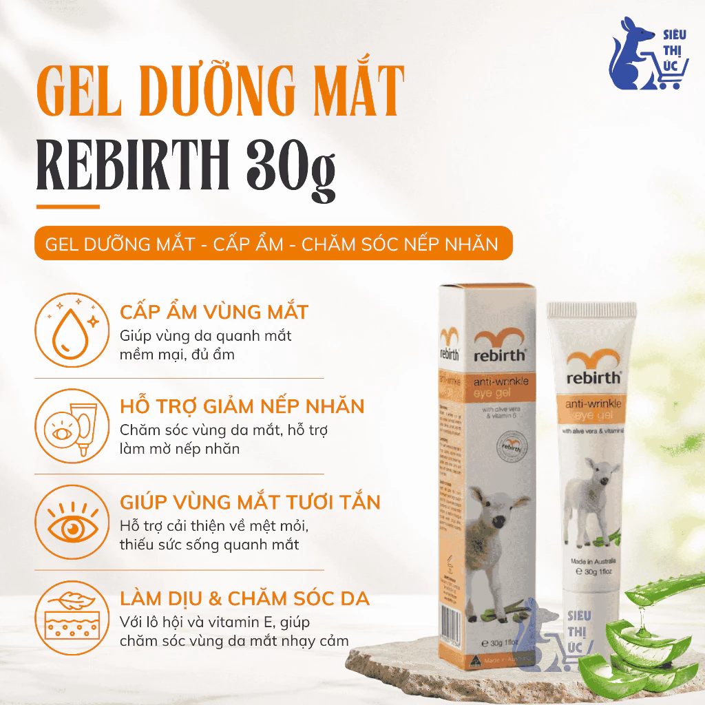Gel Dưỡng Mắt Rebirth Anti-Wrinkle Eye Gel 30g