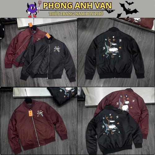 Áo Khoác Gío Nam Thêu Lá Cờ Cực Nét - Áo Khoác Bomber Nam Nữ  Cao Cấp