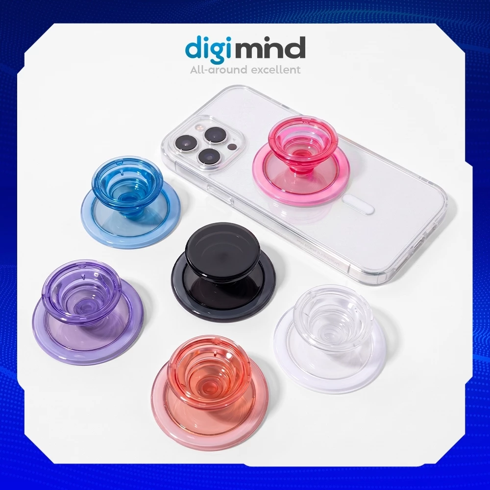 Giá Đỡ Điện Thoại Nam Châm Từ Tính Trong Suốt Nhỏ Gọn, Chân Đỡ Mini Nhiều Màu Cho iPhone Samsung