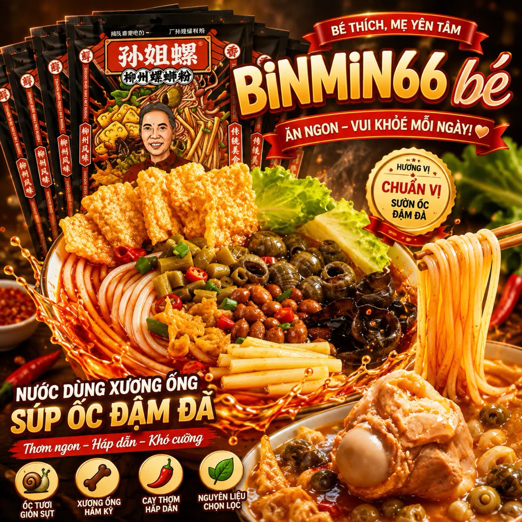 (date mới)Bún Ốc  bà Tôn 320g- bún ốc liễu châu- bún ốc lý tử thất