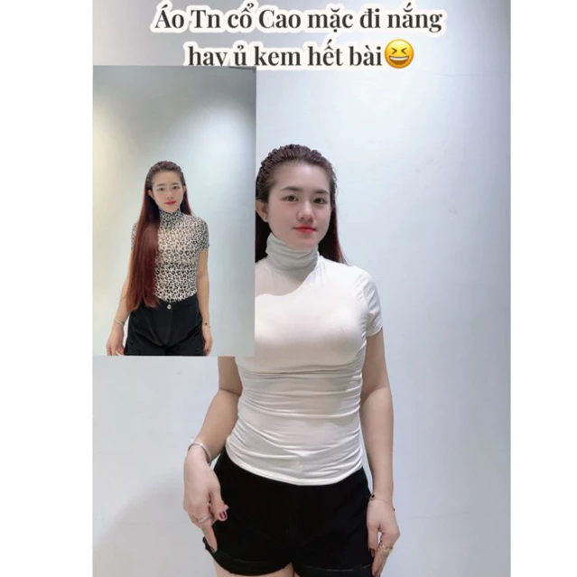 COMBO áo body Cổ Lọ TN ủ kem chất mỏng mịn mát dễ mặc
