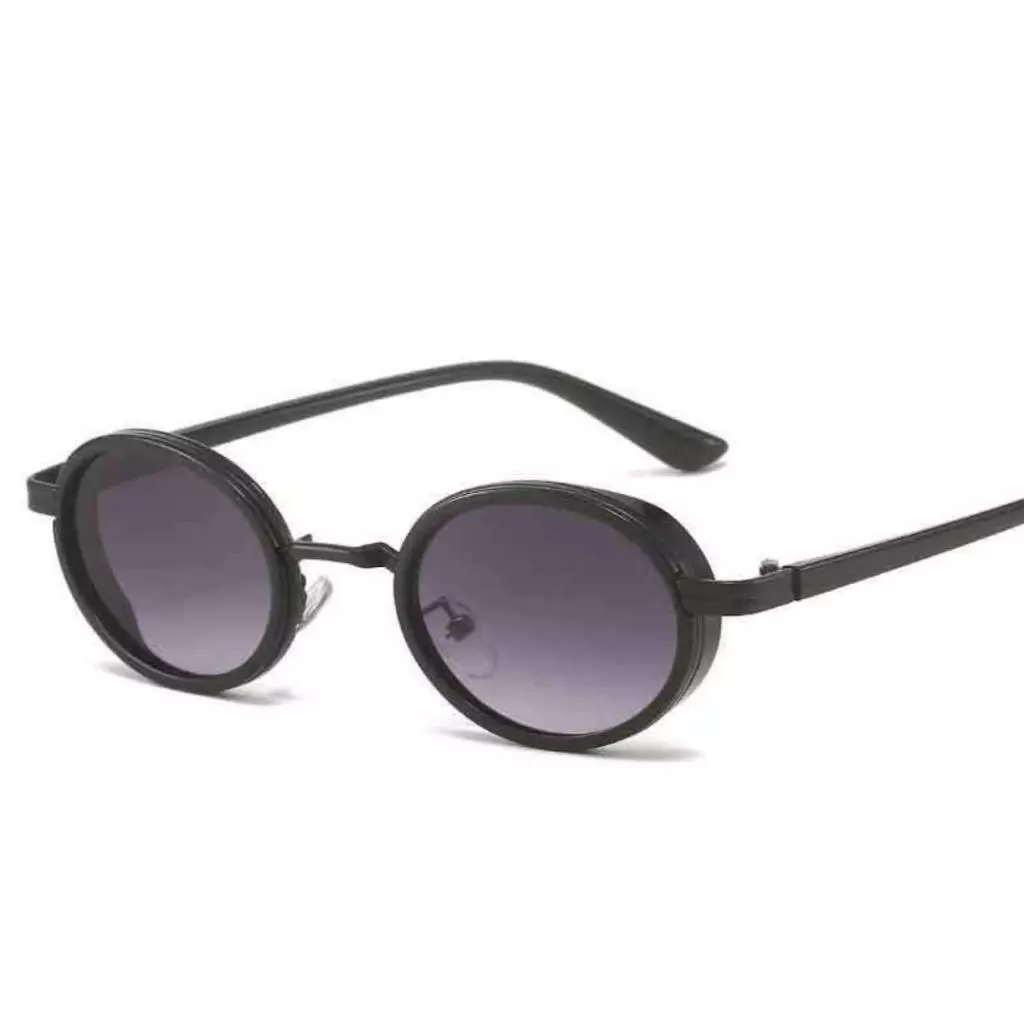 Kính Râm Tròn Vintage Gọng Kim Loại Cao Cấp Chống Tia UV400 Phong Cách Hàn Quốc Unisex Nam Nữ