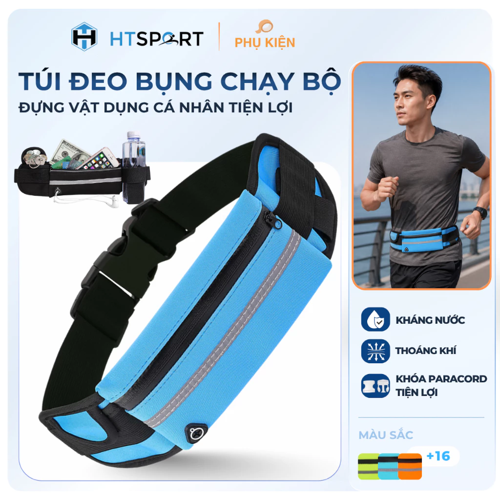 Túi Đeo Bụng Đựng Điện Thoại Chạy Bộ Đai Đeo Bụng Bao Tử Nam Nữ Đa Năng Tập Gym Đi Xe Đạp, Leo Núi