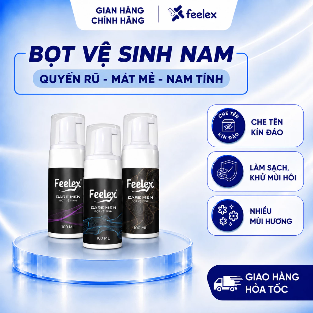 Bọt vệ sinh nam giới Feelex Care Men dung dịch vệ sinh tạo bọt 100ml