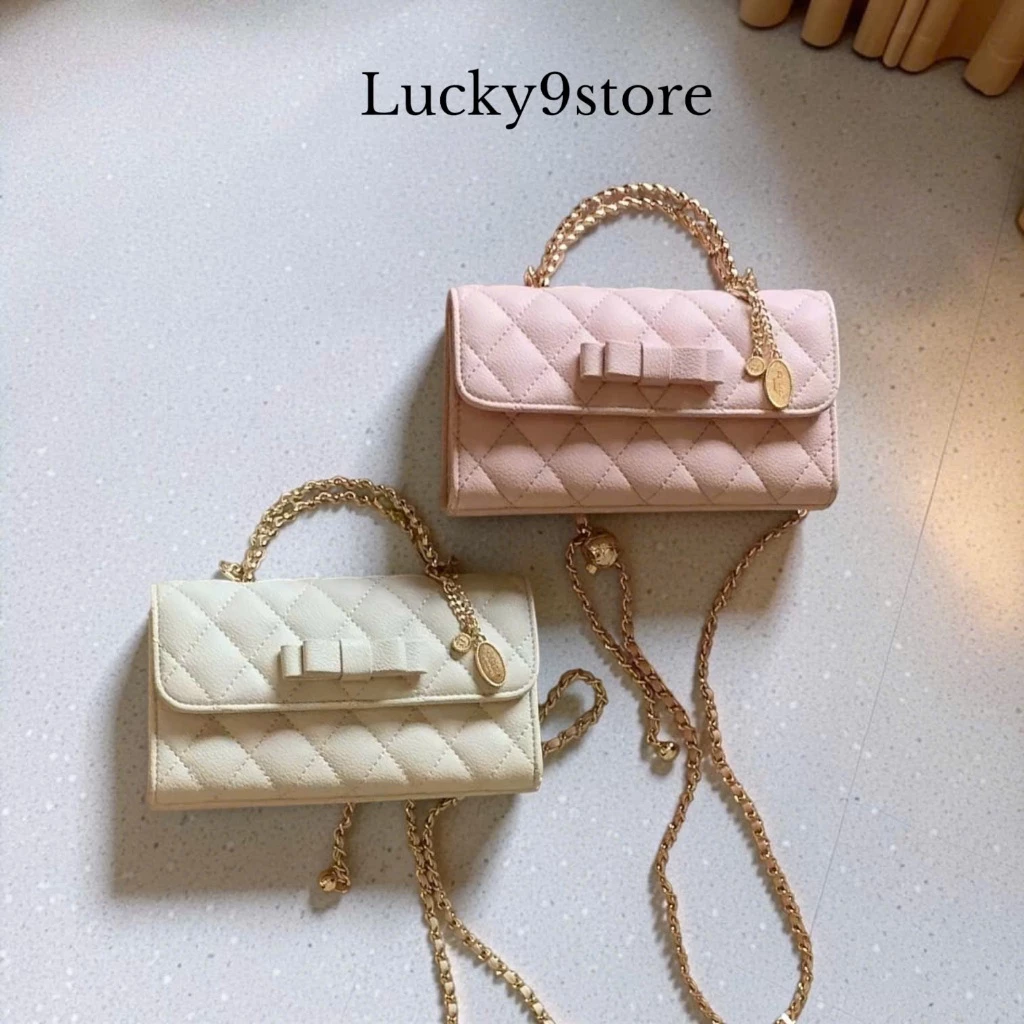 Túi nữ Túi đeo chéo chần trám da hạt size 18 quai kiềng có dây xích điều chỉnh mẫu mới phong cách hot trend K0616#