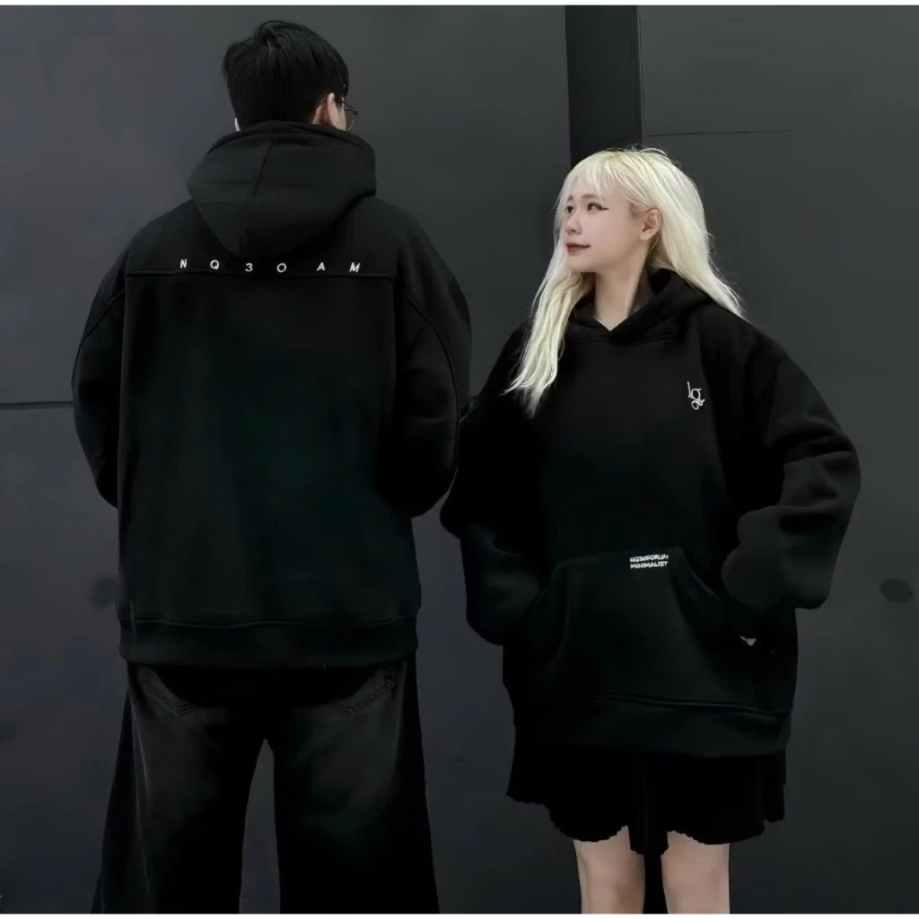 Áo Hoodie Chui NQ Form Rộng Nam Nữ Unisex Local Brand , Áo Nỉ Hoodie Dài Tay Mũ Rộng 2 Lớp Nam Nữ Mặc Đều Đẹp