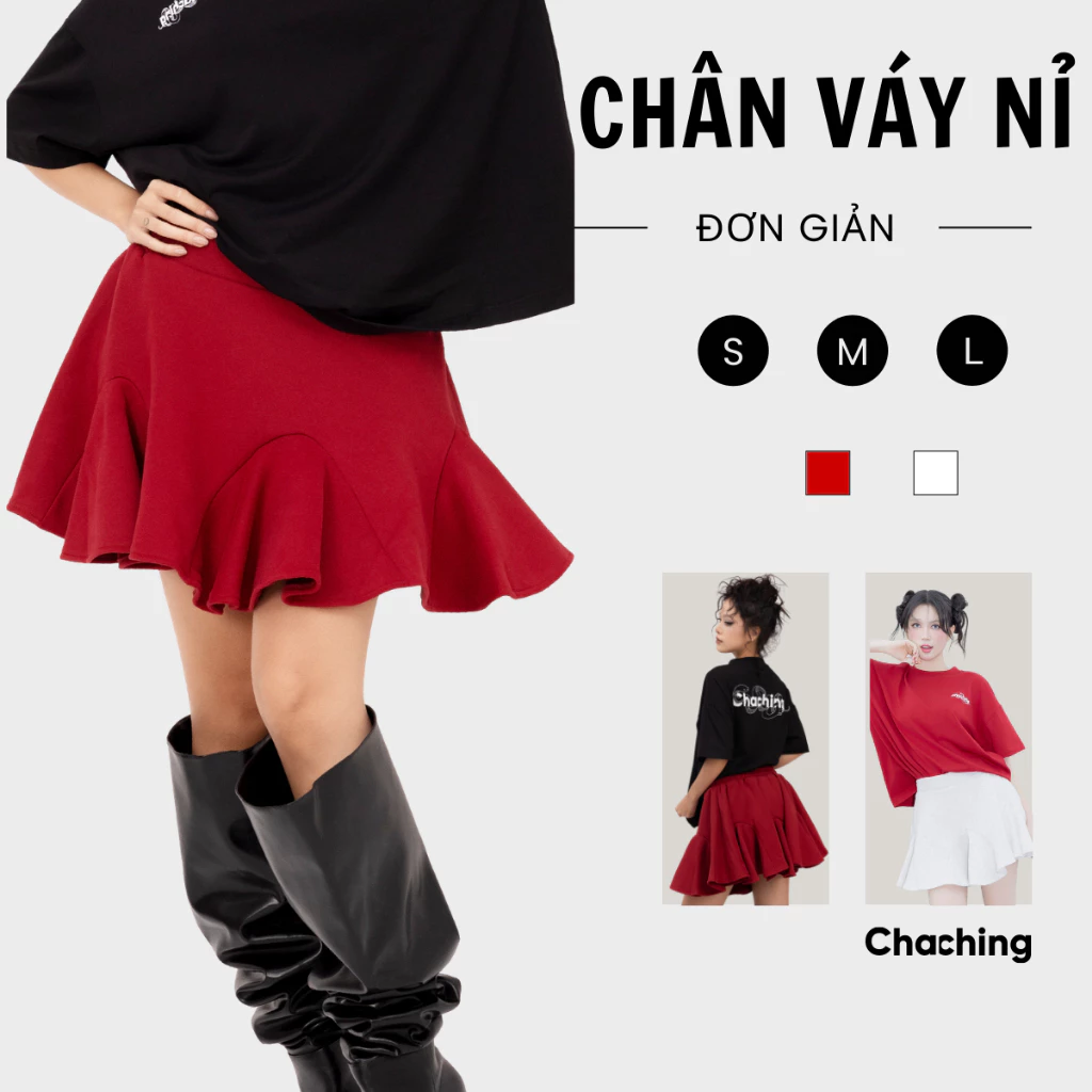 [BEST SELLER] Chân Váy Ngắn Dáng Xòe ChaChing, Chân Váy Ngắn Nữ Xòe Bồng Chất Liệu Nỉ Bông Mềm Mại, Dày Dặn