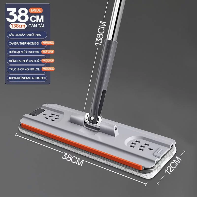 Cây Lau Nhà Thay Thế KITIMOP PRO MAX-2, Dùng Cho Cây Lau Nhà Tự Vắt KITIMOP PRO MAX (Không Bao Gồm Thùng Lau)