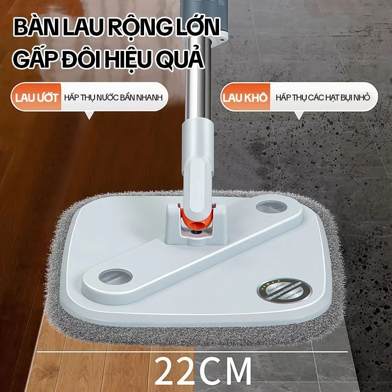 Cây Lau Nhà Thay Thế KITIMOP PRO N08-2, Dùng Cho Cây Lau Nhà Tách Nước Bẩn KITIMOP PRO N08 (Không Bao Gồm Thùng Lau)