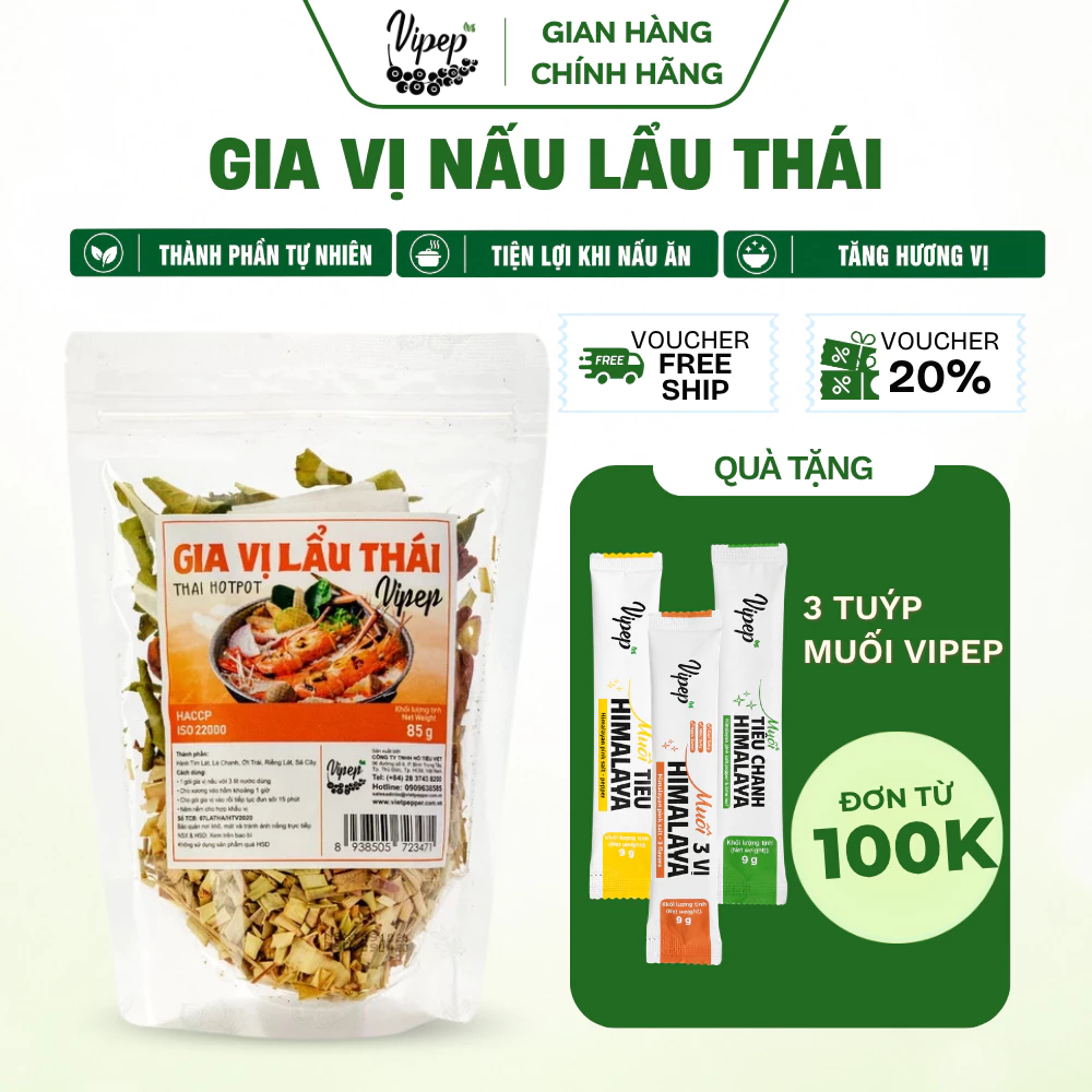 Gia Vị Nấu Lẩu Thái Tự Nhiên Vipep 85g - Gia vị Vipep