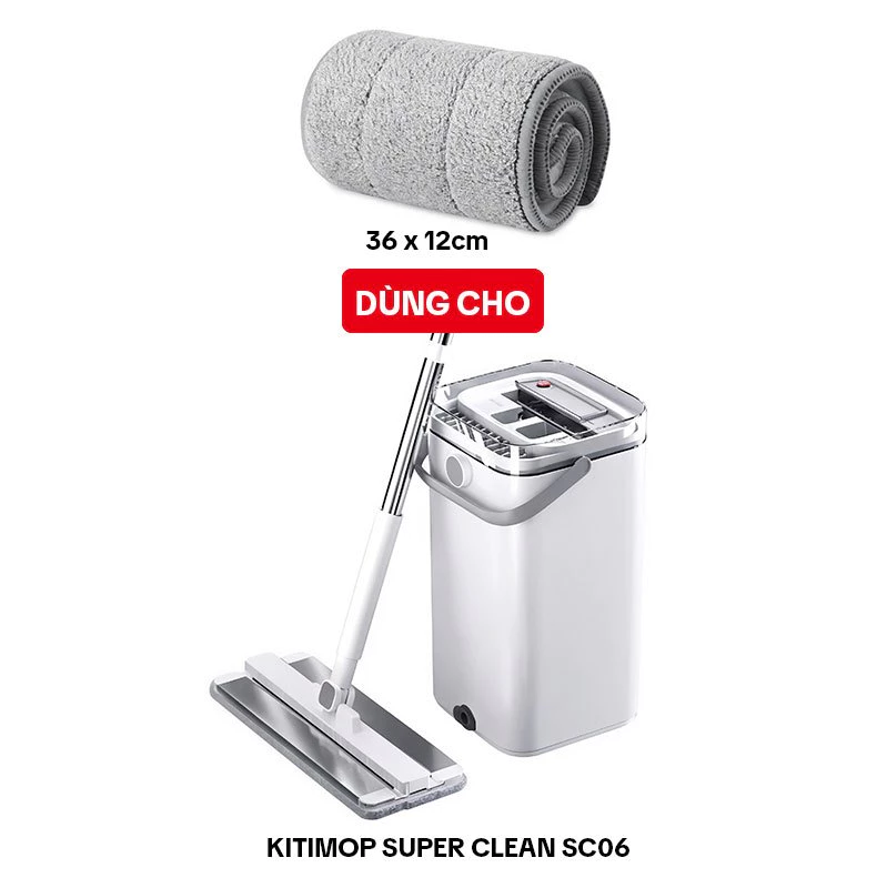 Bông Lau Nhà Thay Thế KITIMOP SUPER CLEAN SC06-1, Dùng Cho Cây Lau Nhà Tách Nước Bẩn KITIMOP SUPER CLEAN SC06