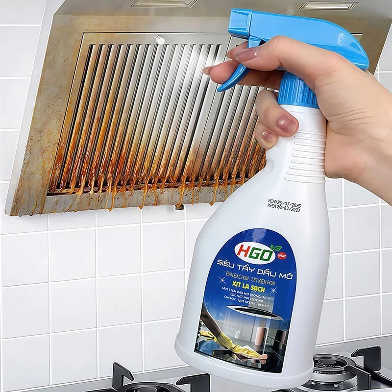Tẩy Dầu Mỡ Nhà Bếp HGO, Làm Sạch Máy Hút Mùi, Xoong Nồi, Bếp Từ, Tường Bếp 500ML