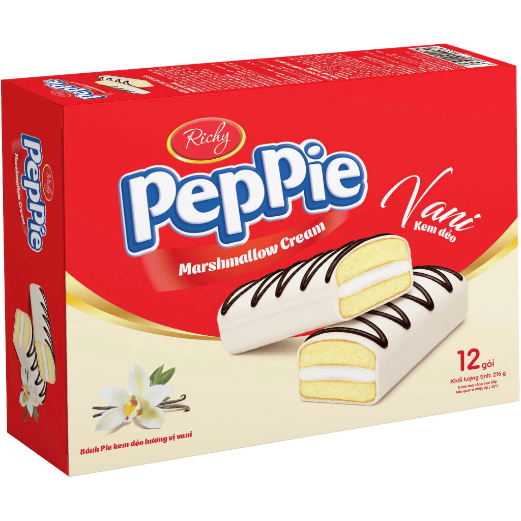 [QUÀ TẶNG KHÔNG BÁN] Bánh bông lan phủ socola Peppie Richy