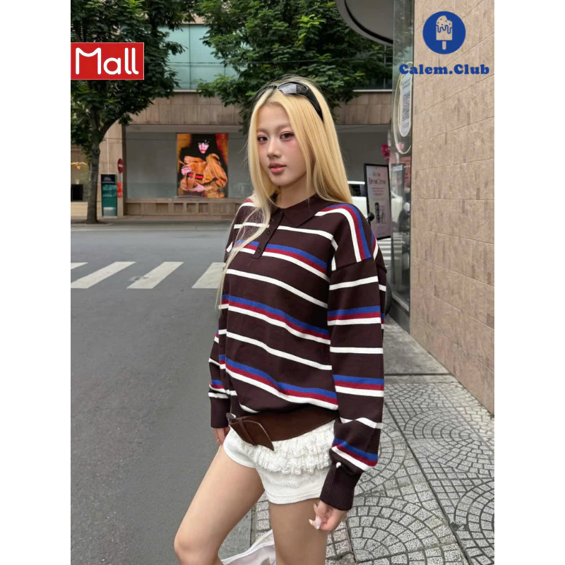Calem.Club - Áo len Polo tay dài Calem Mode Knit chất len mịn Premium form unisex nam nữ thu đông