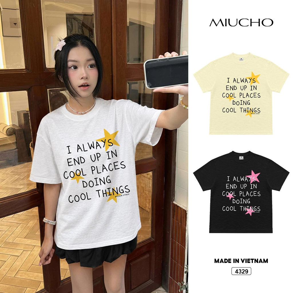 Áo thun form boxy BST vintage unisex cá tính tay ngắn cổ tròn chất vải xược thoáng mát Miucho