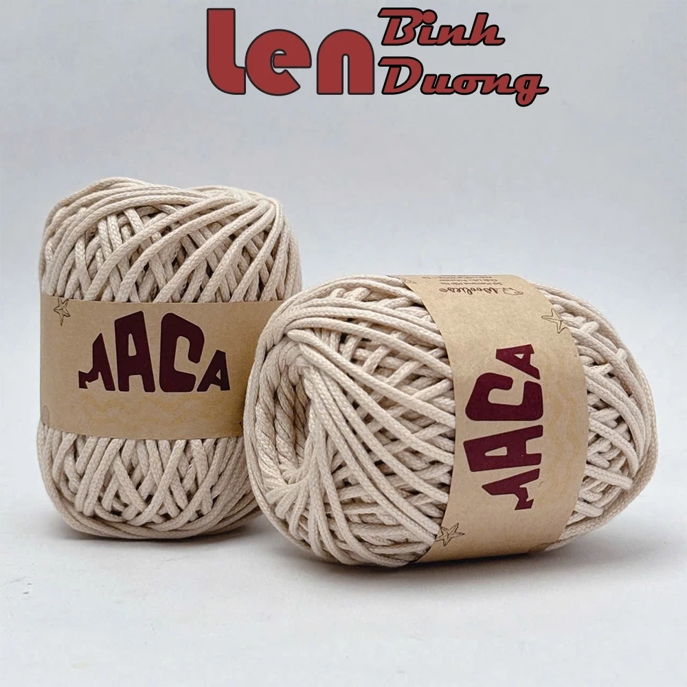 [Cuộn 200g] Sợi Maca Woolies 4mm – Chuyên Móc Túi Handmade