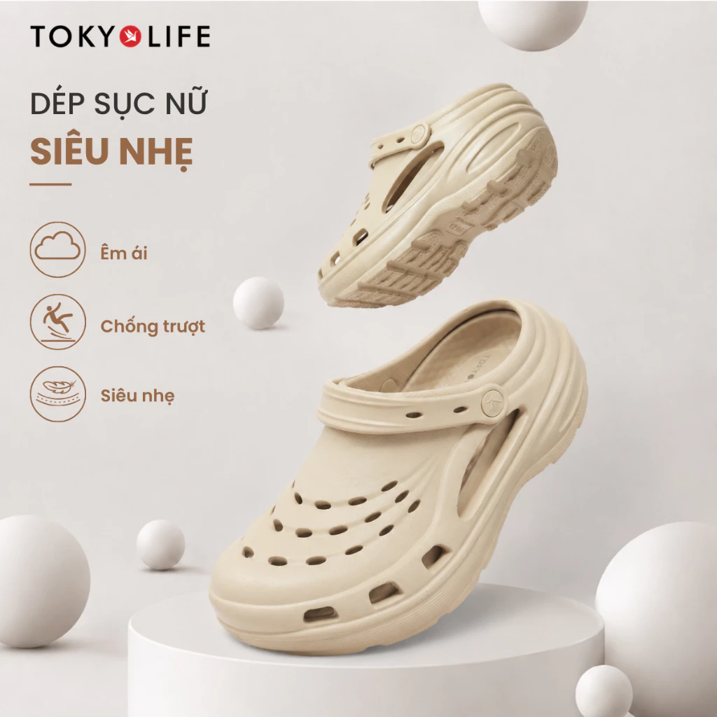 Dép sục Nữ đế cao siêu nhẹ thoáng khí êm chân TOKYOLIFE 40004698
