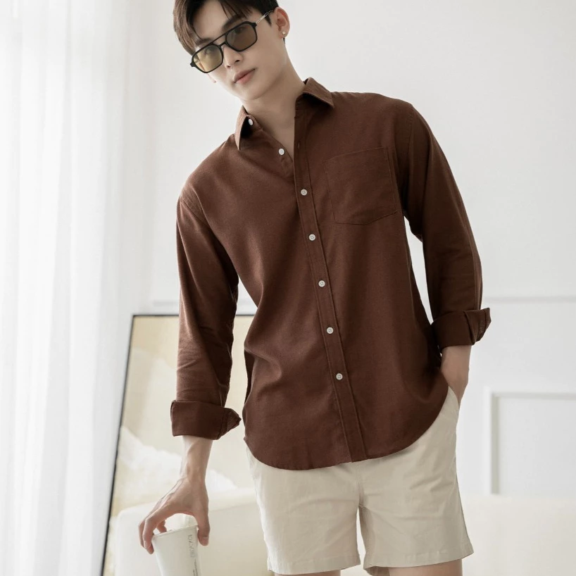 Áo Sơ Mi Tay Dài Nam Chất Vải Linen, Form Regular Thanh Lịch, Thoáng Mát, Chống Nhăn - LUCIINON