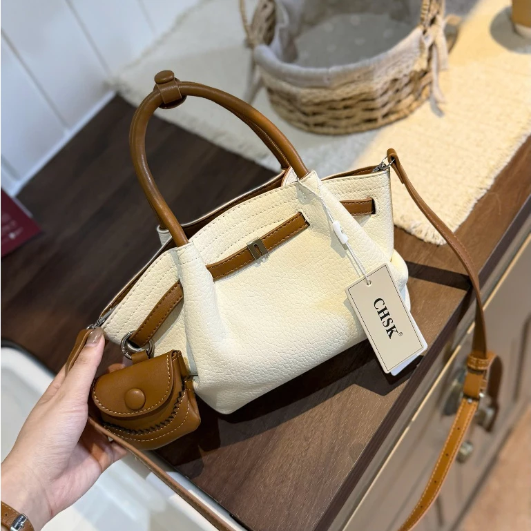 Túi xách đeo chéo tặng ví mini treo túi chất da sần mẫu mới trenddy K0626#