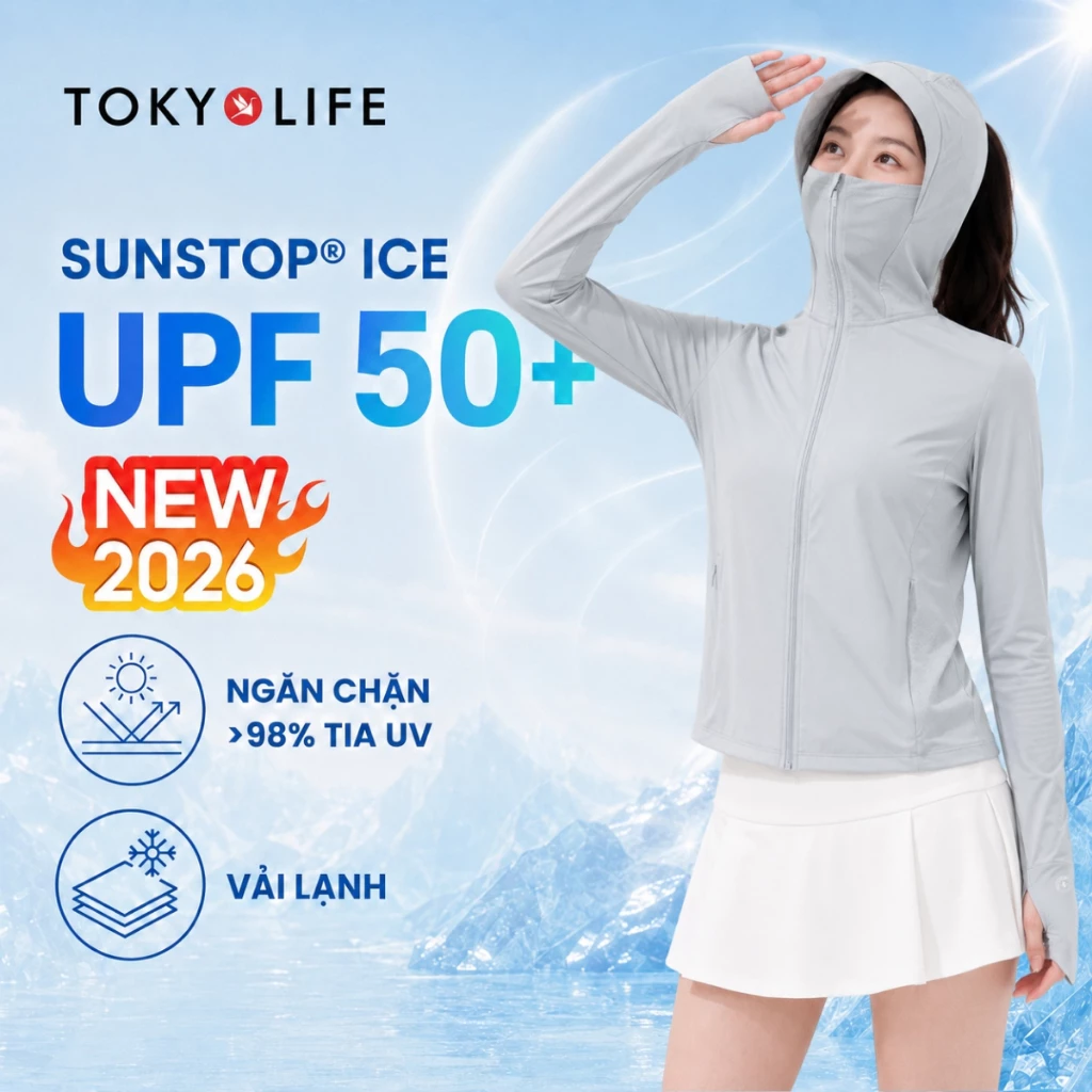 [TOKYOLIFE x KOL] Áo Khoác Chống Nắng Chống Tia UV Nữ Sunstop Ice Mát Lạnh Thoáng Khí 40000092 40006348 F9UVJ089P - TOKY