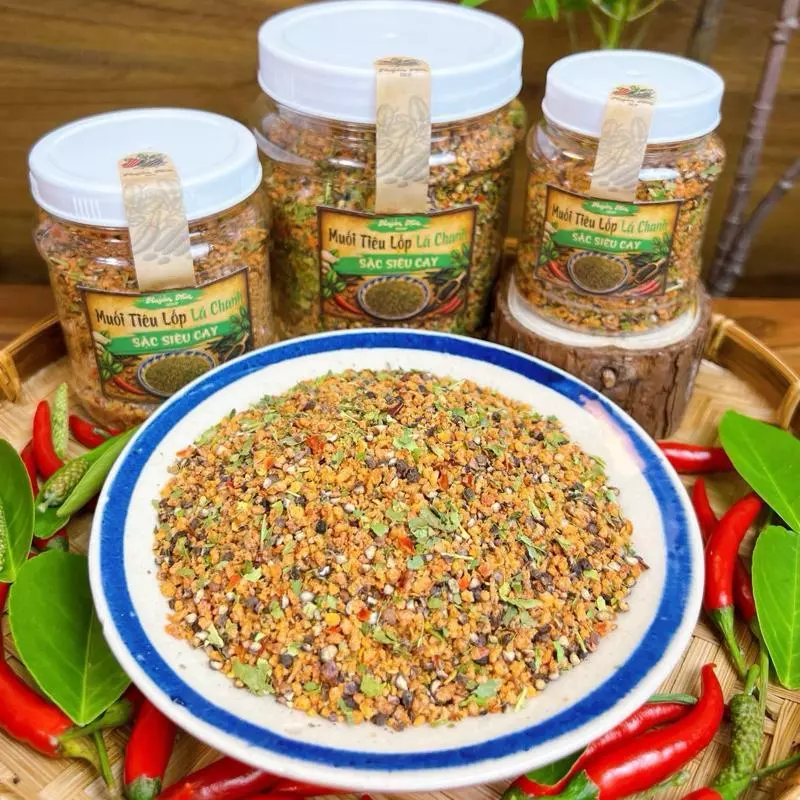 (V3) Muối Tiêu Lốp Lá Chanh Sặc Siêu Cay ( Chay ) - Đặc Sản Tây Ninh