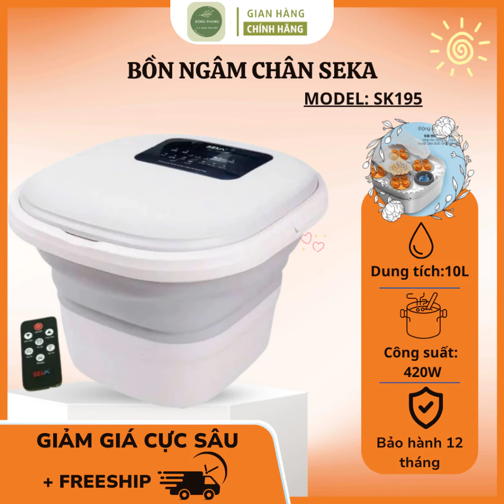 Bồn Ngâm Chân Massage Hồng Ngoại SEKA Thiết Kế Sang Trọng, Dễ Dàng Sử Dụng - Đông Phong