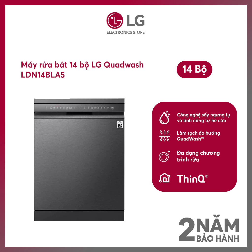 Máy rửa bát độc lập 14 bộ LG LDN14BLA5 - SHOP Miễn phí GIAO + LẮP Hà Nội