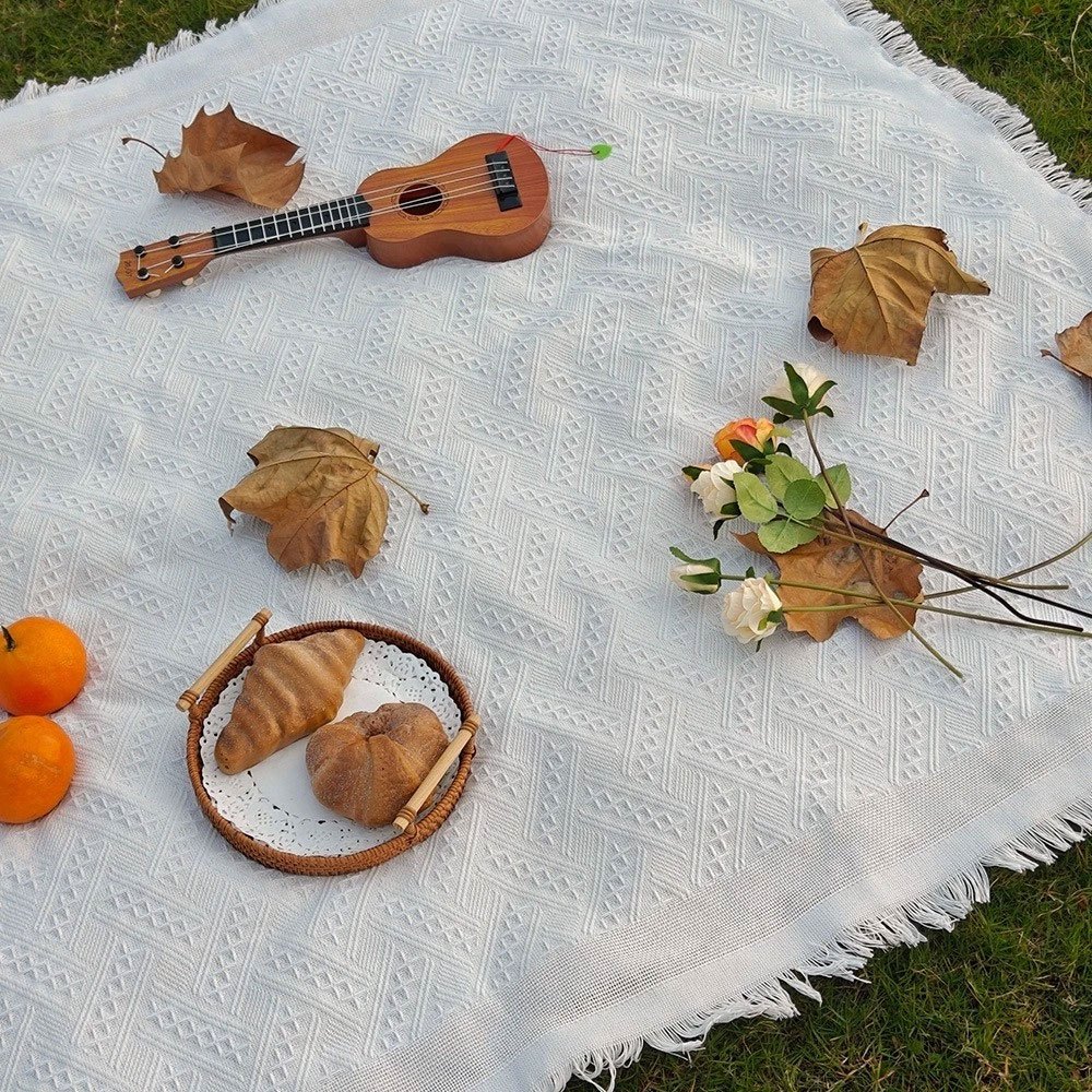 [COD] 90-180CM Thảm picnic, thảm vải picnic, thảm dã ngoại, khăn trải biển, khăn trải bàn vintage