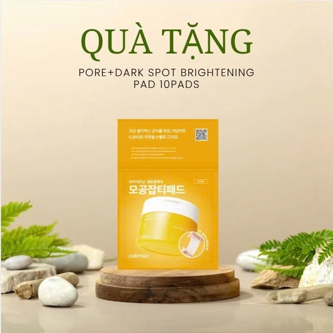 [QUÀ TẶNG] 1 GÓI Toner Pad Dưỡng Celimax Hỗ Trợ Dưỡng Sáng, Se Khít Lỗ Chân Lông Pore + Dark Spot Brightening (10 pads)