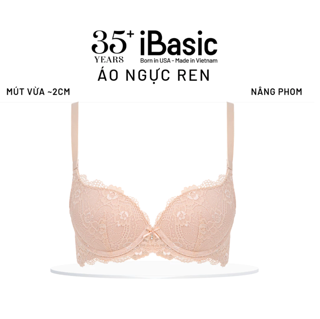Áo ngực ren có gọng mút vừa phom iBasic VA086, BRAW139