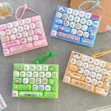 Đồ Chơi Bàn Phím Mini Bóp Nút Giảm Stress, Nhiều Màu Dễ Thương, Đồ Chơi Fidget Thư Giãn Xả Stress
