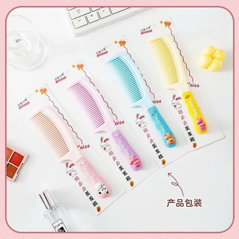 Lược hoạt hình dễ thương mẫu mới pocketgood Lược trẻ em tay cầm Silicon cho bé