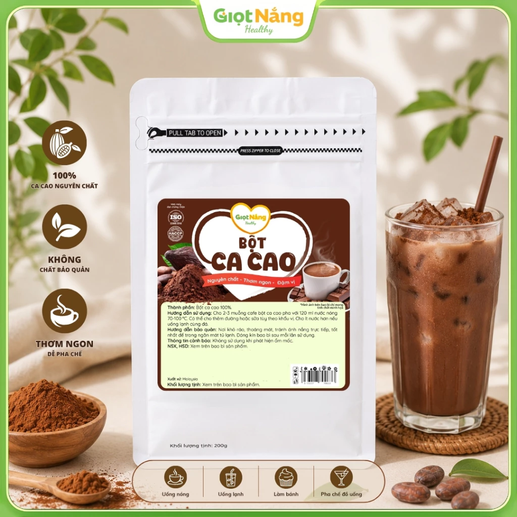 [Live] Bột Ca cao Nguyên Chất Nguyên Liệu Làm Bánh Pha Chế Gia Vị Sạch Lành Từ Nông Sản Giọt Nắng Dịp Tết Trung Thu