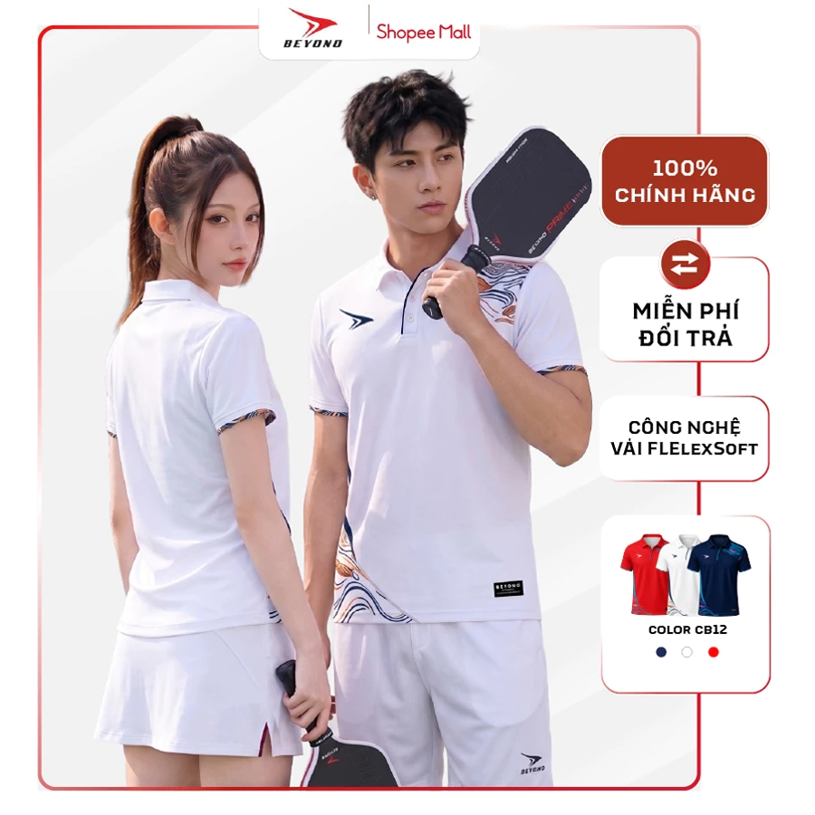 [DEAL MỞ BÁN] Áo Polo Thể Thao Nam/Nữ Beyono CHAMP CB12 Thời Trang Vải FLEXSOFT Thoáng Khí Nhanh Khô, Co Giãn Thoải Mái