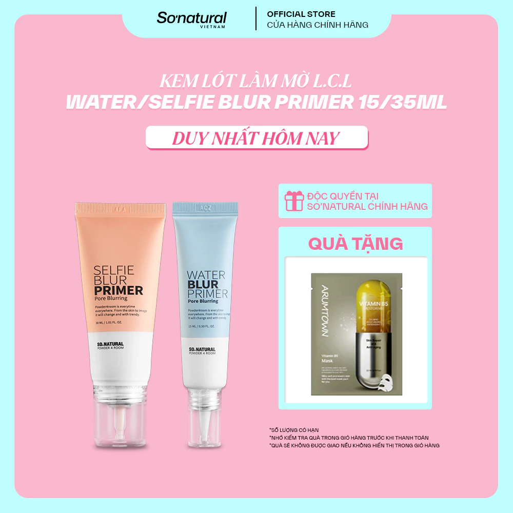 Kem Lót Làm Mờ l.c.l, Mịn Da, Hiệu Chỉnh Tone Da Theo Phân Loại Water - Selfie Blur Primer So Natural
