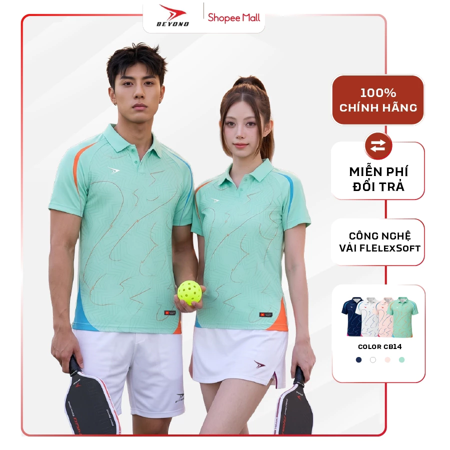 [DEAL MỞ BÁN] Áo Polo Thể Thao Nam/Nữ Beyono CHAMP CB14 Thời Trang Vải FLEXSOFT Thoáng Khí Nhanh Khô, Co Giãn Thoải Mái