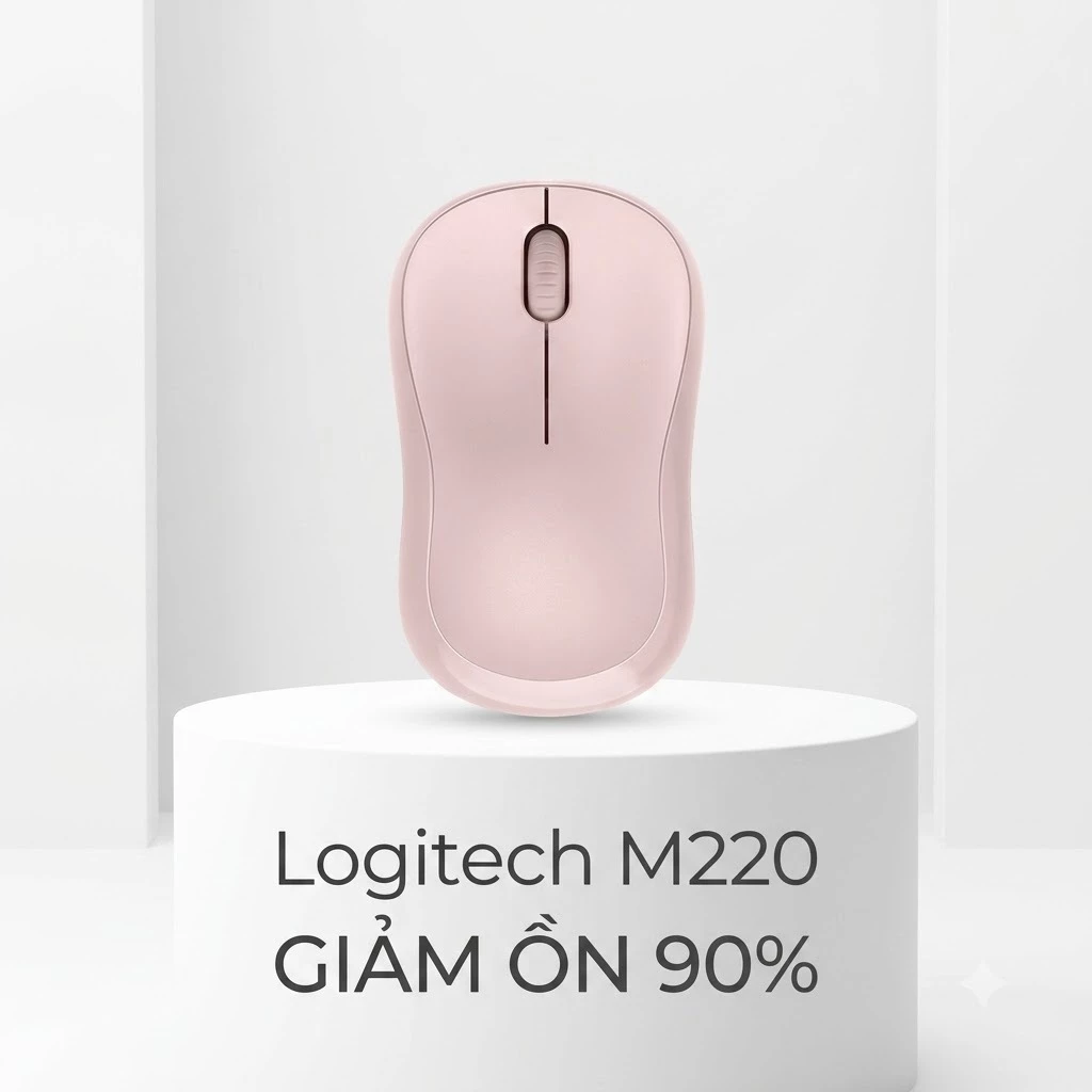 Chuột Không Dây Logitech M220 Click Silent Giảm Ồn Nhỏ Gọn