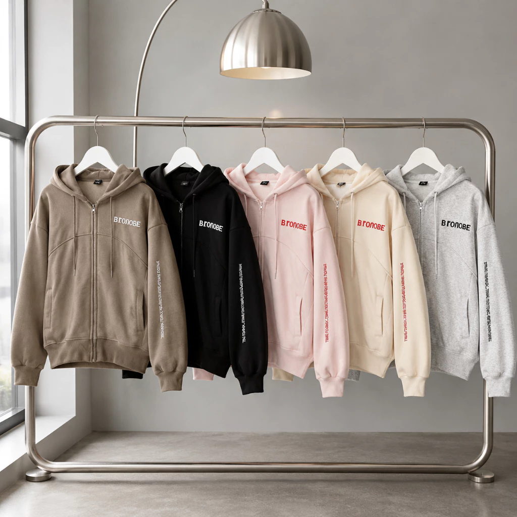 Áo Khoác Hoodie Zip Nam Nữ TOMANO Vải Nỉ Dày Tay Phồng Nón Rộng Form Unisex Chống Nắng - KNXK03