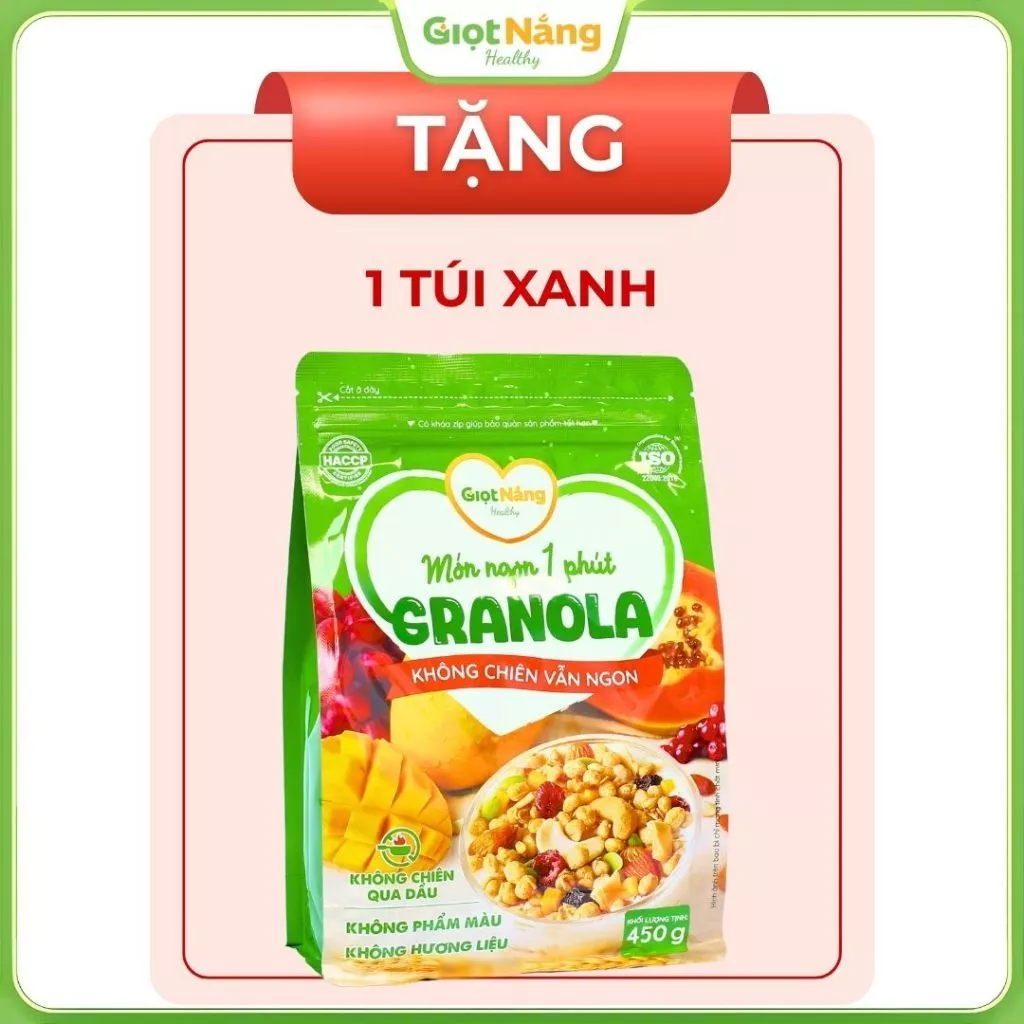 [QUÀ TẶNG KHÔNG BÁN] Granola Không Chiên Vẫn Ngon Yến Mạch Giúp No Lâu từ Nông Sản Giọt Nắng Dịp Tết Trung Thu