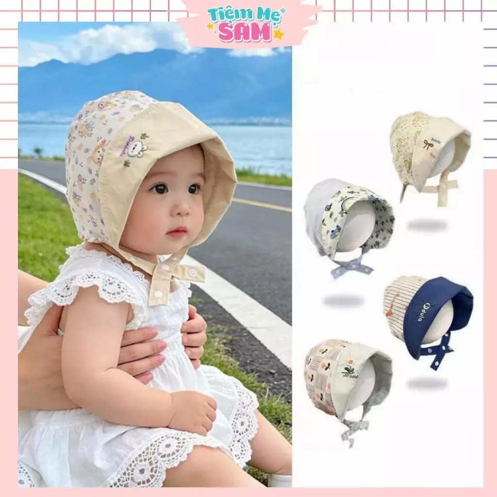 Mũ trẻ em thời trang đa năng cho mùa xuân và mùa hè, chống nắng, chống gió, bảo vệ tai phong cách Hàn Quốc cho bé 5-24 t