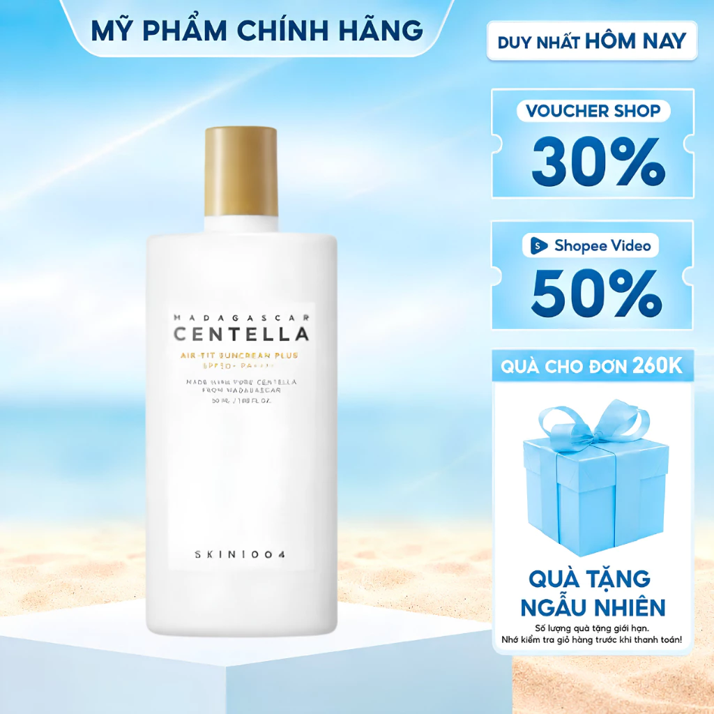 Kem Chống Nắng Vật Lí SKIN1004 Madagascar Centella Air-Fit SunCream Plus SPF50+ PA++++ 50ml