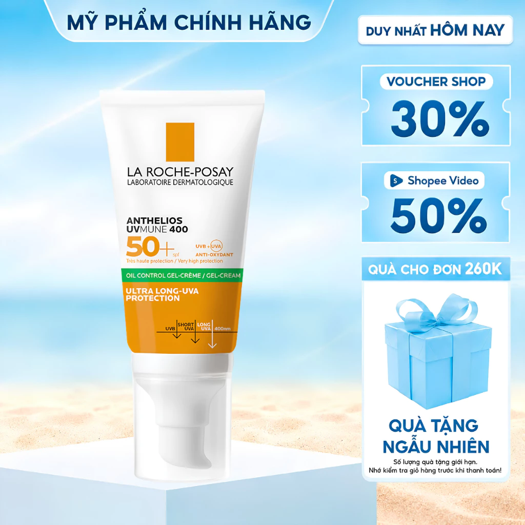 Kem Chống Nắng La Roche-Posay Anthelios XL Nâng Tone Kiềm Dầu SPF50+ PA++++ 50ml