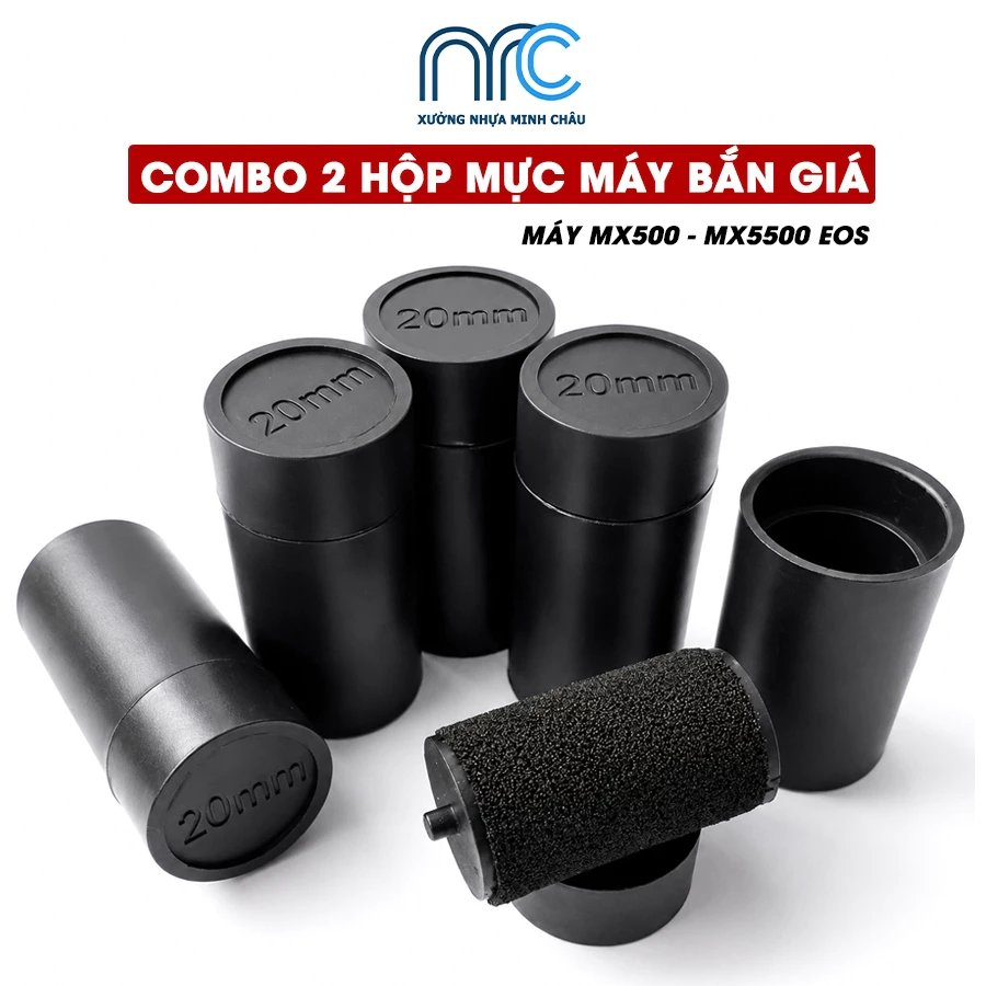 (Có hoá đơn) Combo 2 Mực máy bấm giá MX5500 và MX5500 EOS - Hộp mực 20mm