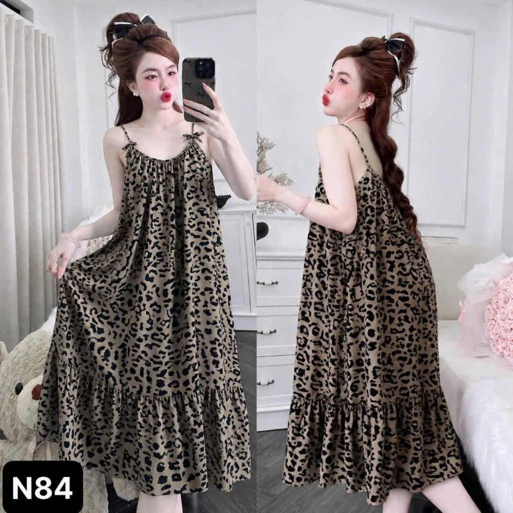 Mã N1-Váy Ngủ TOLE Mềm Hai Dây - Hoa Nhí Dễ Thương- Mát Mẻ Mặc Nhà