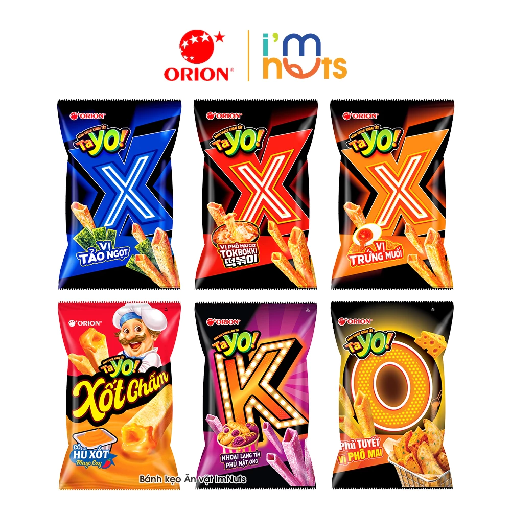 Combo 5 Gói Bánh Snack Khoai Tây Tayo X Orion Đủ Vị Gói Nhỏ Và Gói Lớn